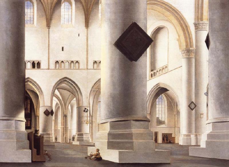 Pieter Saenredam THe Interior of the Grote Kerk,Haarlem Germany oil painting art